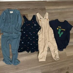 Baby boy rompers + outfit size 6-9 months